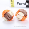 Großhandel Tricolor gewebter Sisal Ball Cat Toy Ball